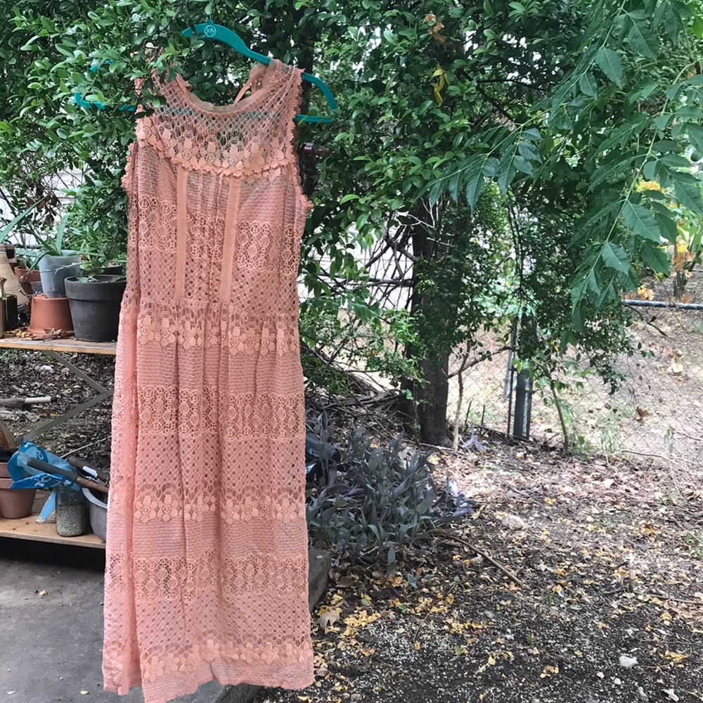 Sweet pink lace dress